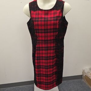 Plaid Red and Black Women's Dress